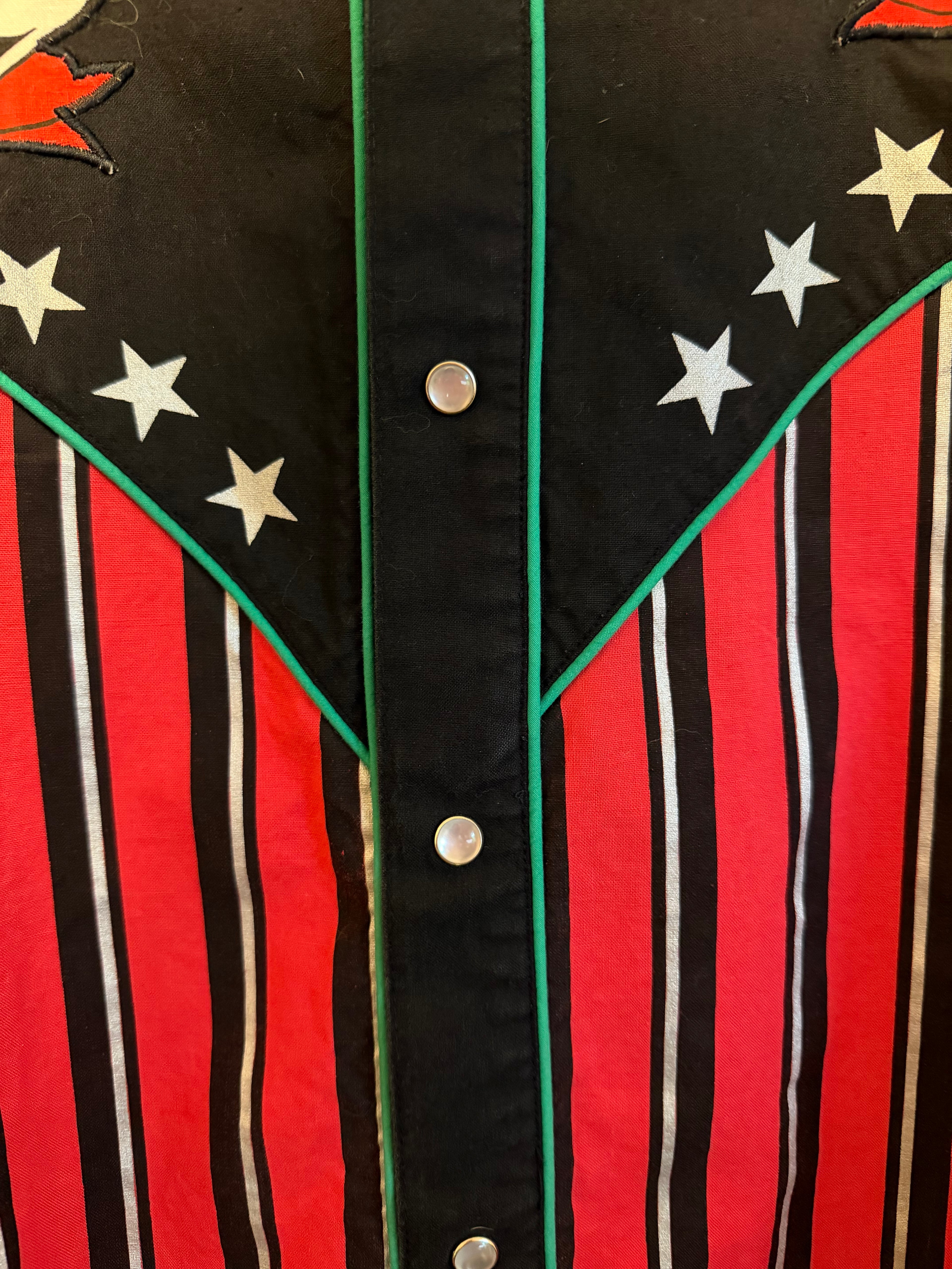 VINTAGE 90s Mickey Mouse Western Cowboy Button-Up Shirt - M